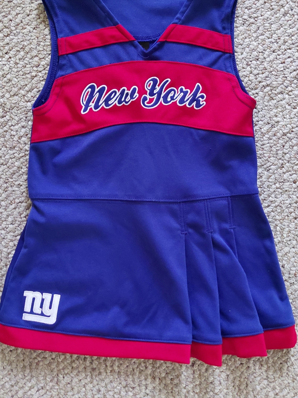 Kids New York Giants Cheerleader Uniform Costume NY Logo Size:3T